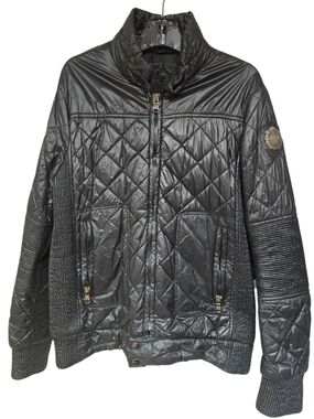 Quilted Black Zip-Up Jacket